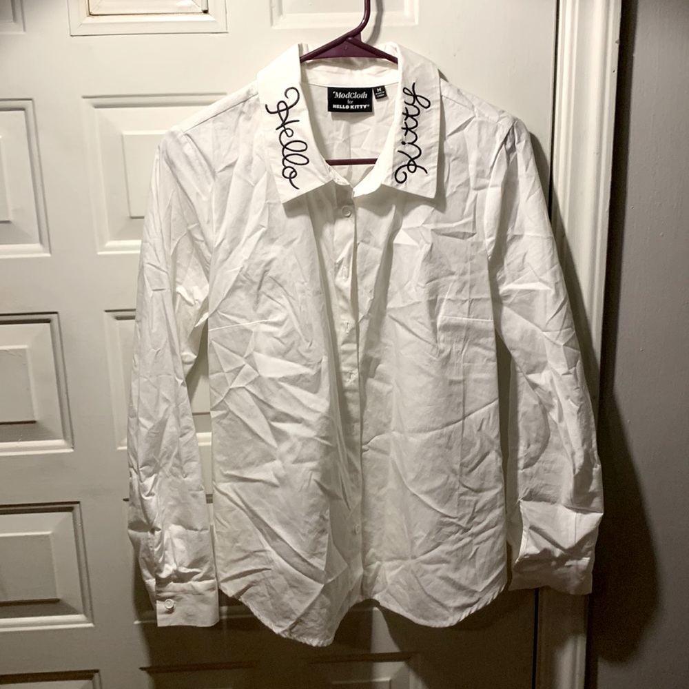 HELLO KITTY X ModCloth button down! NEVER WORN! Size M